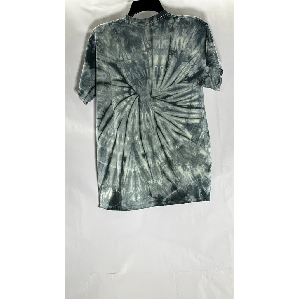 MITCHELL & NESS Men's Blue/White Tie-Dye New Jersey Nets Crewneck T-Shirt SZ M