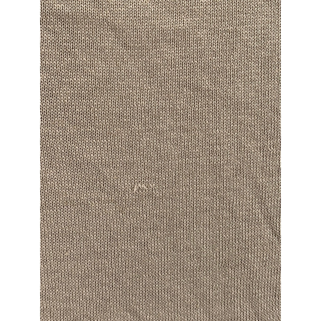 MUJI Women's Beige Knit V-Neck Hemp Blend Button-Up Long Sleeve Cardigan SZ M