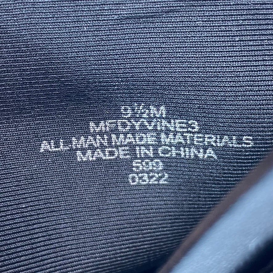 MARC FISHER Women's Black Faux Leather Dyvine Block-Heel Ankle Booties SZ 9.5