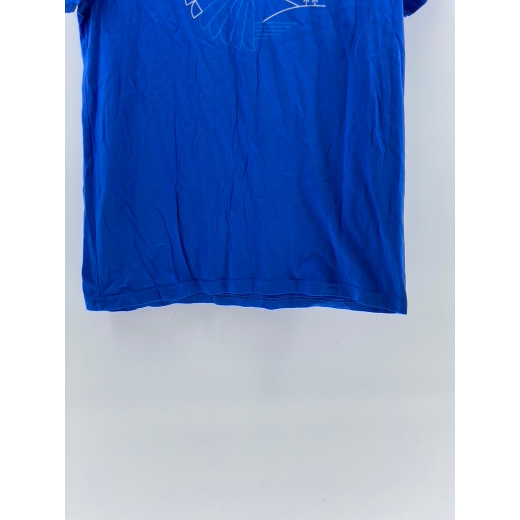 UNBRANDED Men's Royal Blue Crewneck Bird Graphic Short Sleeve Casual T-Shirt SZM