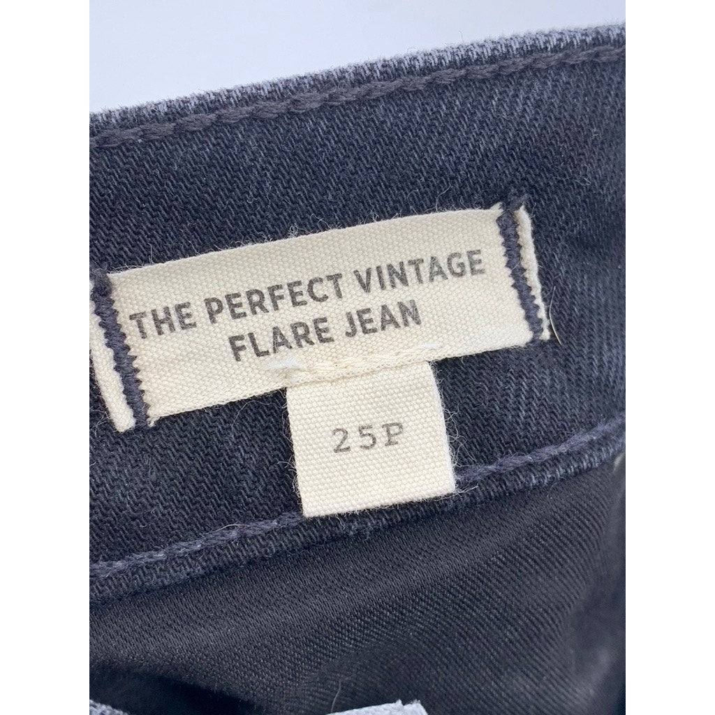 MADEWELL Women's Black Petite The Perfect Vintage Flare Jean SZ 25P