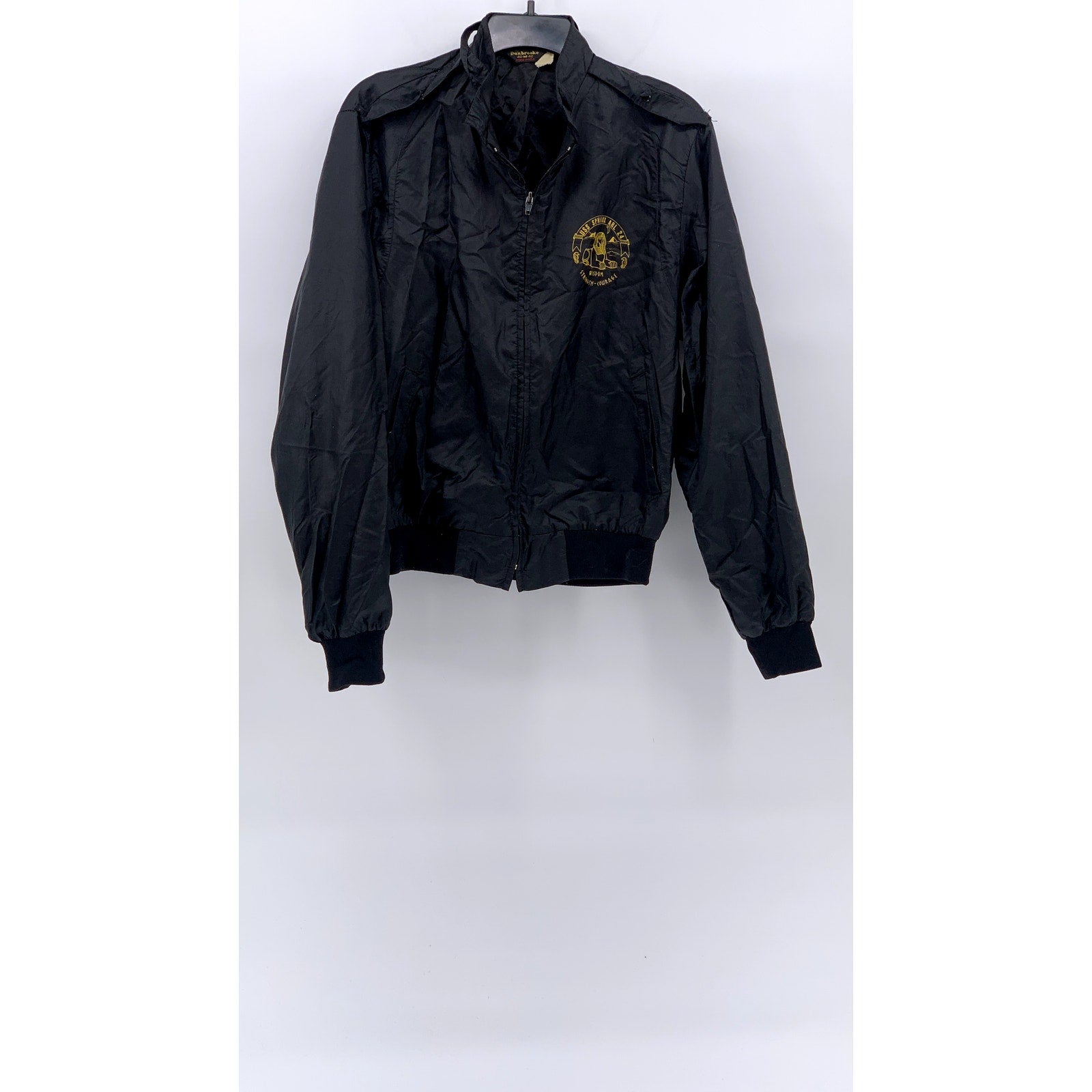 PLAC-JAC By Dunbrooke Men's Vintage Zip-Up Wisdom Strength Courage Jacket SZ M