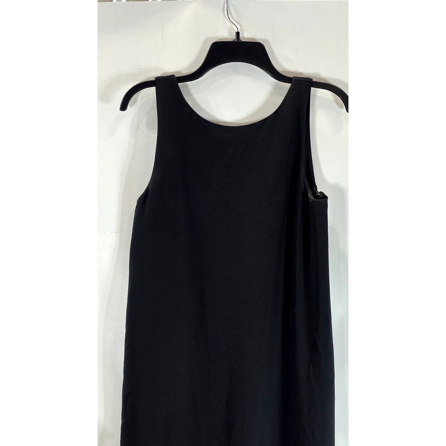 OAK + FORT Women's Black Solid Relaxed-Fit Scoop-Neck Sleeveless Midi Dress SZ S