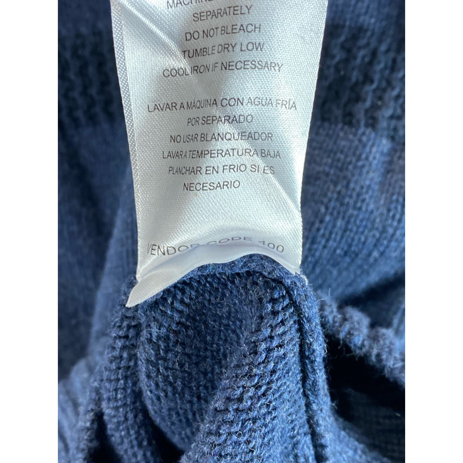 TAHARI Men's Blue Striped Knit Quarter-Zip Pullover Sweater SZ M