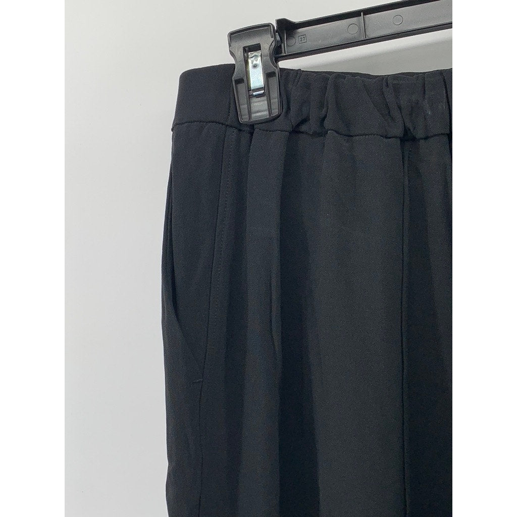 LIVIANA CONI Women's Black Solid Wide-Leg Pull-On Trousers SZ 46(USXL)