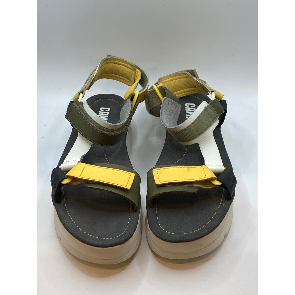 CAMPER Women's Yellow Leather Oruga Up Platform Wedge Sandals SZ 39(US8.5)