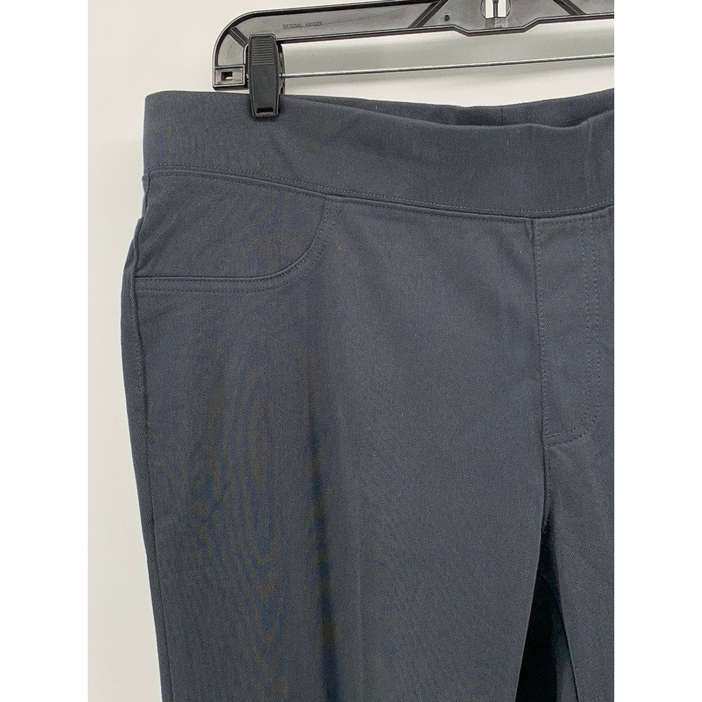 FADED GLORY Women's Plus Charcoal Solid Ankle Pants SZ 2X