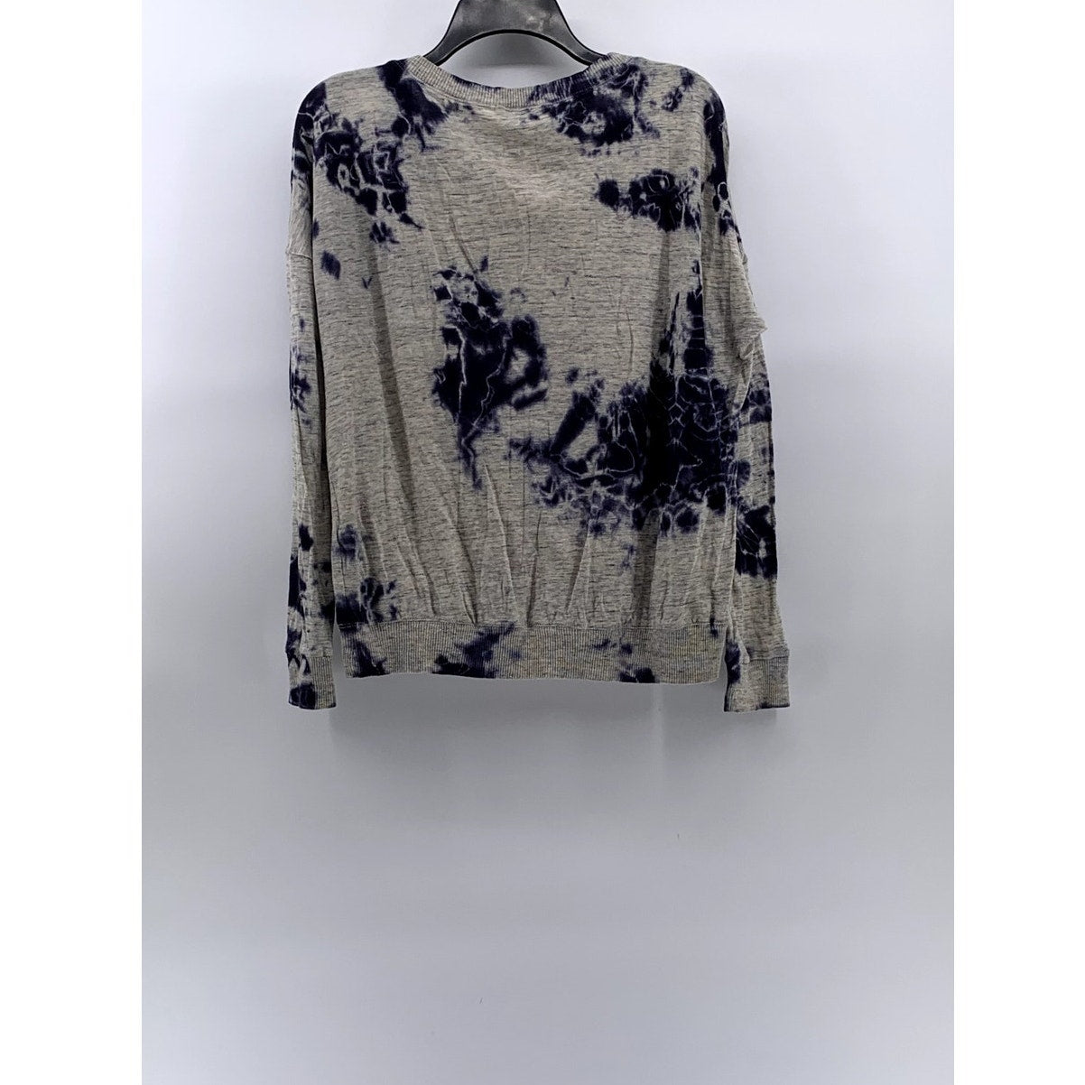 SPLENDID Women’s Blue-Gray Tie-Dye Crewneck Long Sleeve Sweater SZ XS