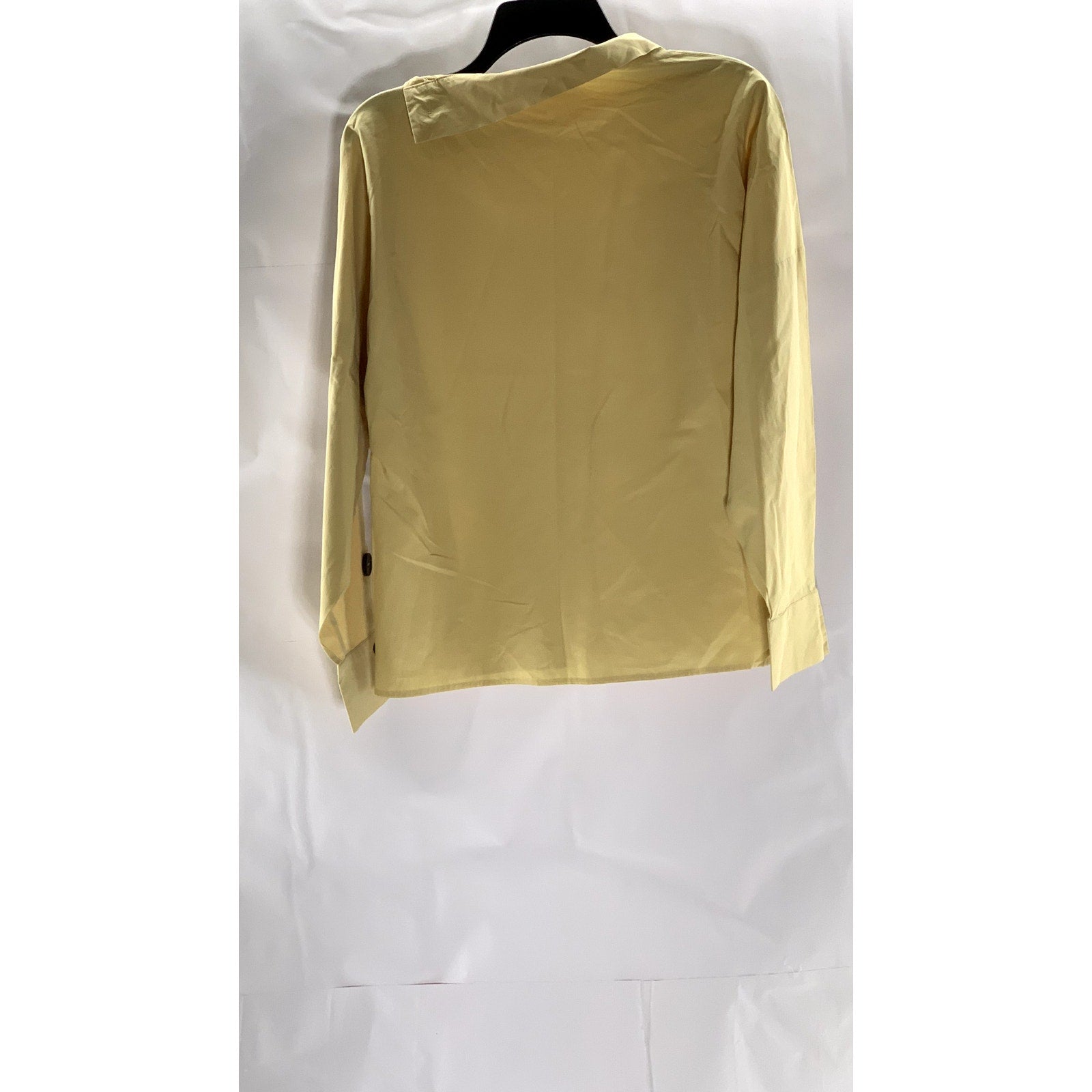 ZARA Women's Yellow Side Button Collar Long Sleeve Top SZ XS