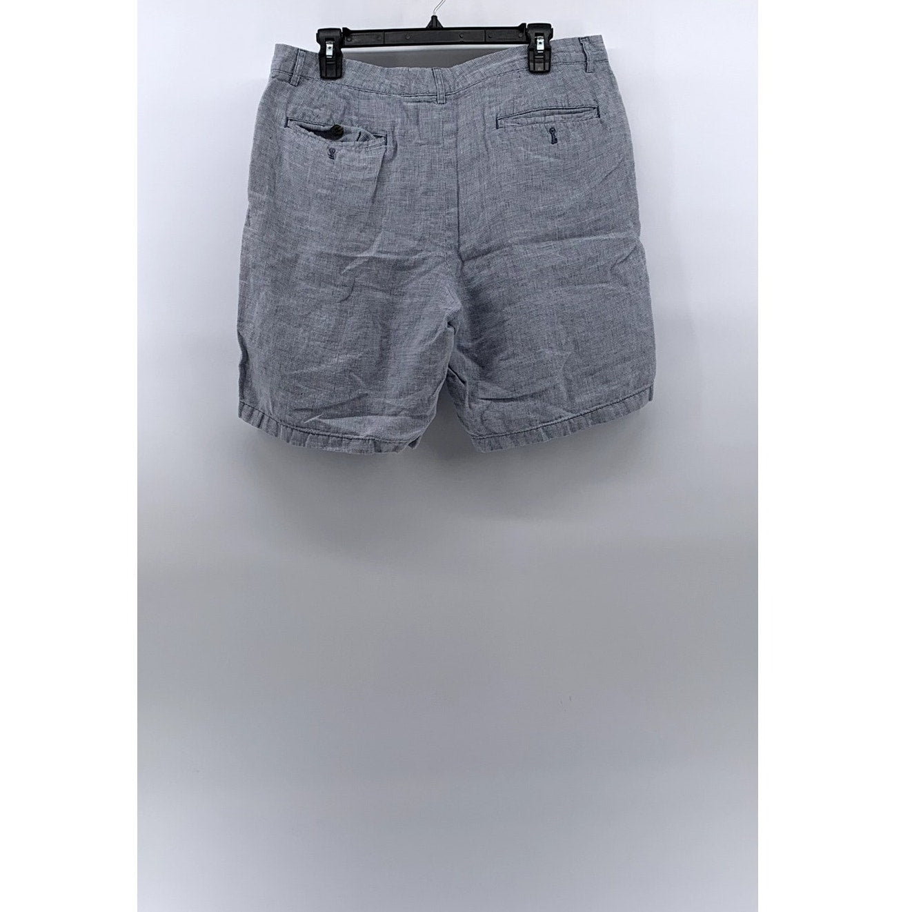 CLUB MONACO Men’s Blue Linen Textured Maddox Fit Shorts SZ 33