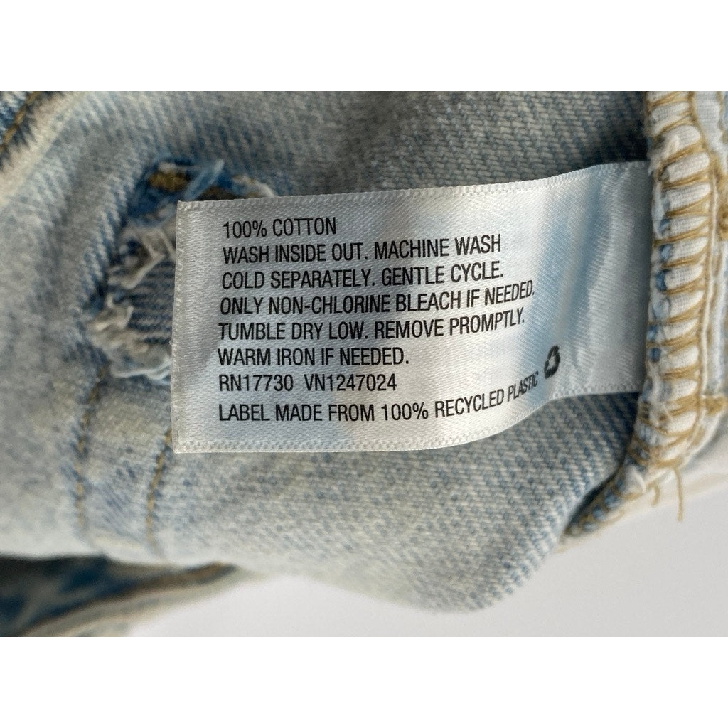 WILD FABLE Women's Light Blue Frayed Asymmetrical Waist High-Rise Shorts SZ 00