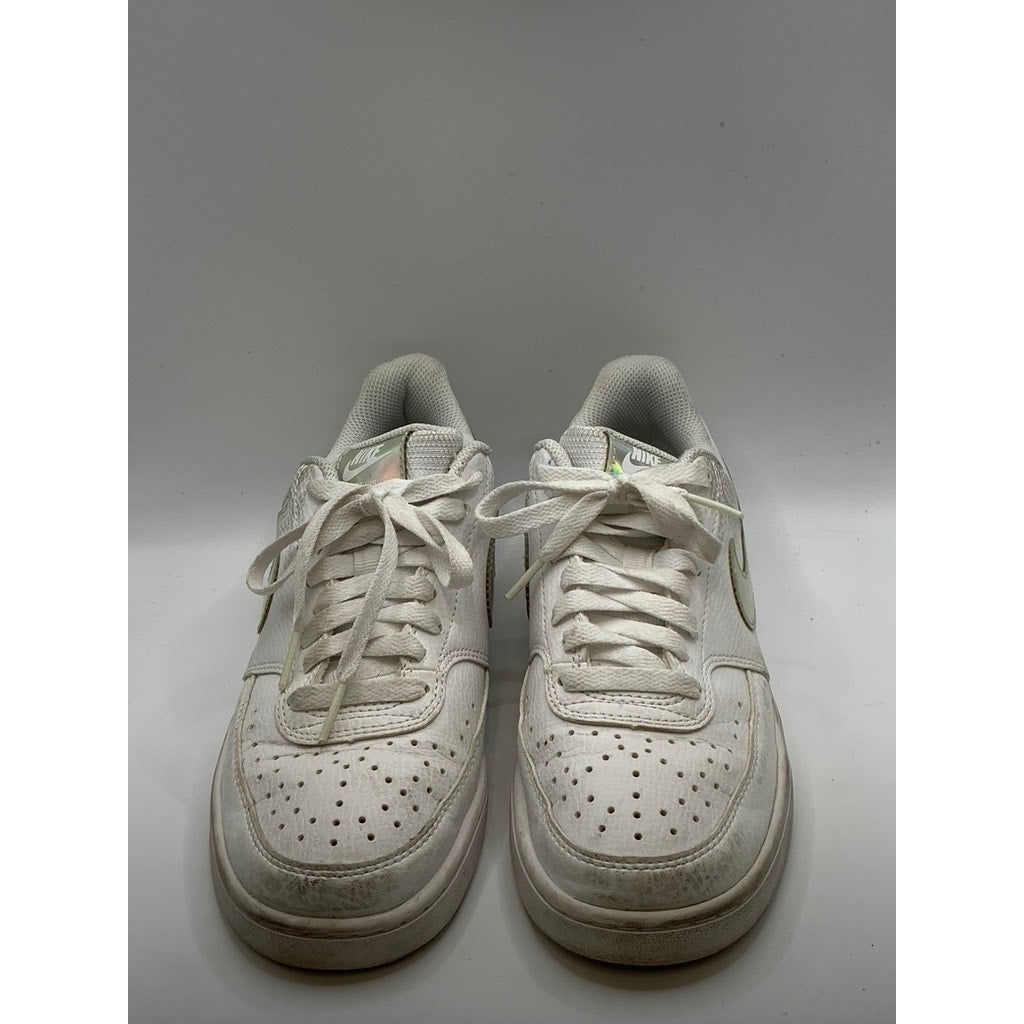 NIKE Women's White-Multi Court Vision Low-Top Sneakers SZ 7