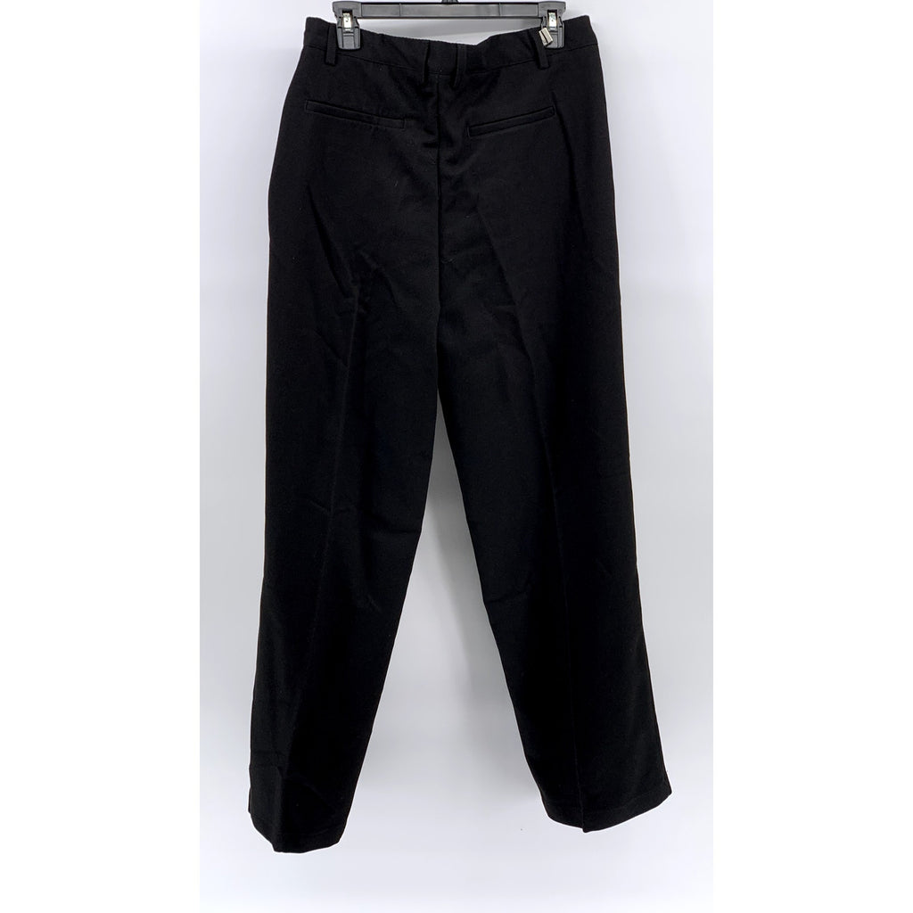 UNBRANDED Men's Black Ribbed Lock Buckle Straight-Leg Pant SZ L