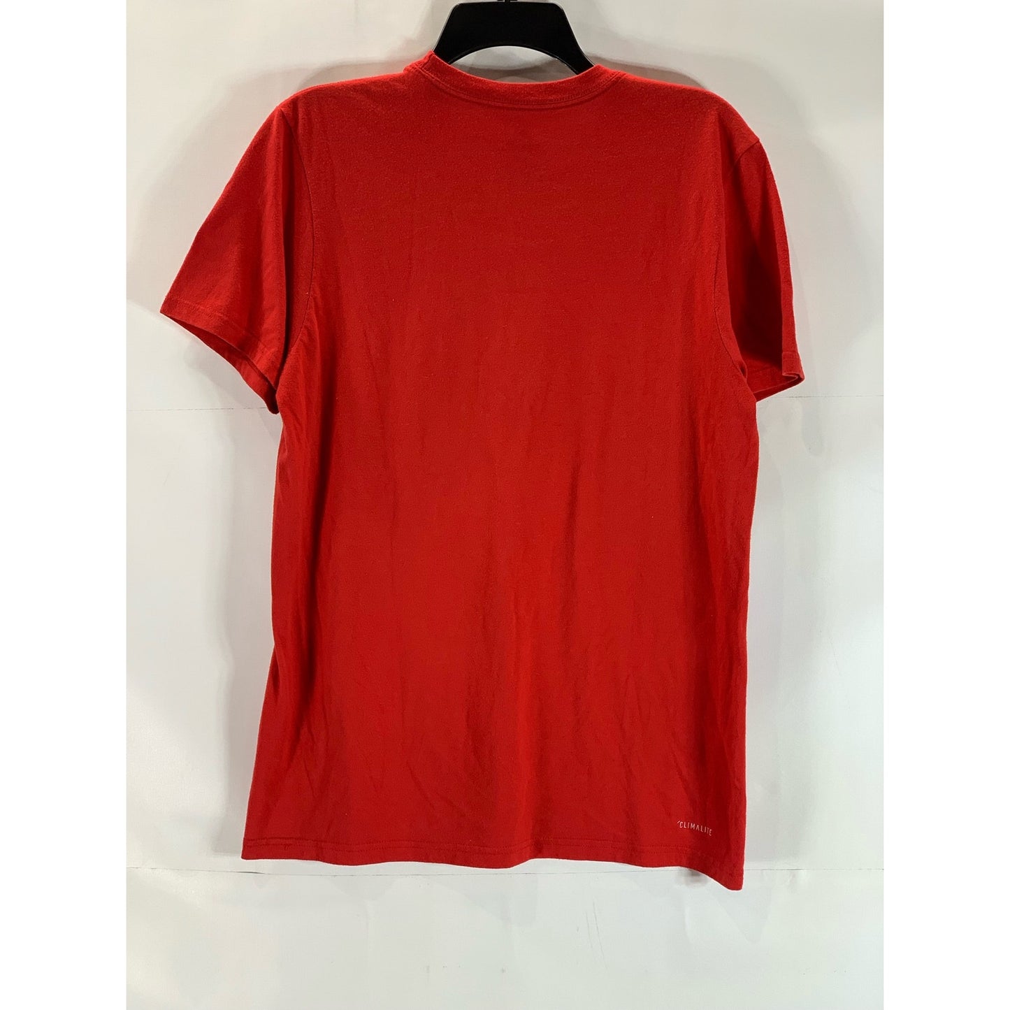 ADIDAS Men's Red The-Go-To Performance Crewneck Short Sleeve T-Shirt SZ M