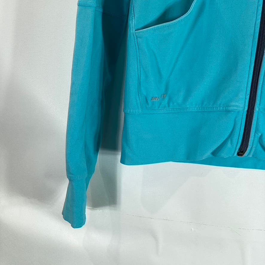 NIKE Women’s Teal Dri-FIT Active Zip-Up Long Sleeve Sweater SZ XS