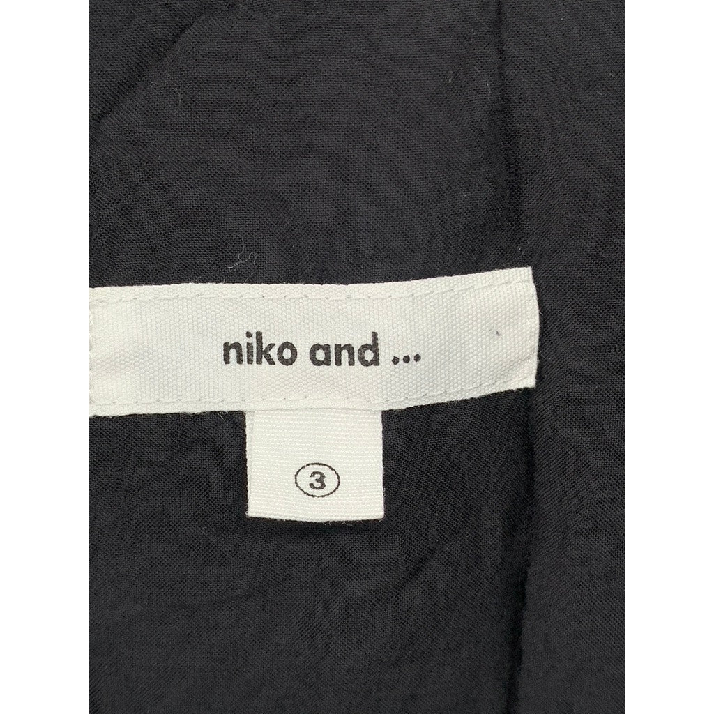 NIKO AND ... Men's Black Scribble Button-Up Short Sleeve Regular-Fit SZ 3(USM)