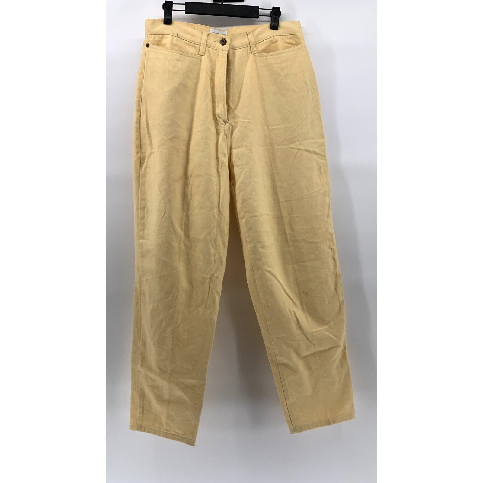 CHRISTOPHER & BANKS Women's Yellow Straight-Leg Regular-Fit Pant SZ 12