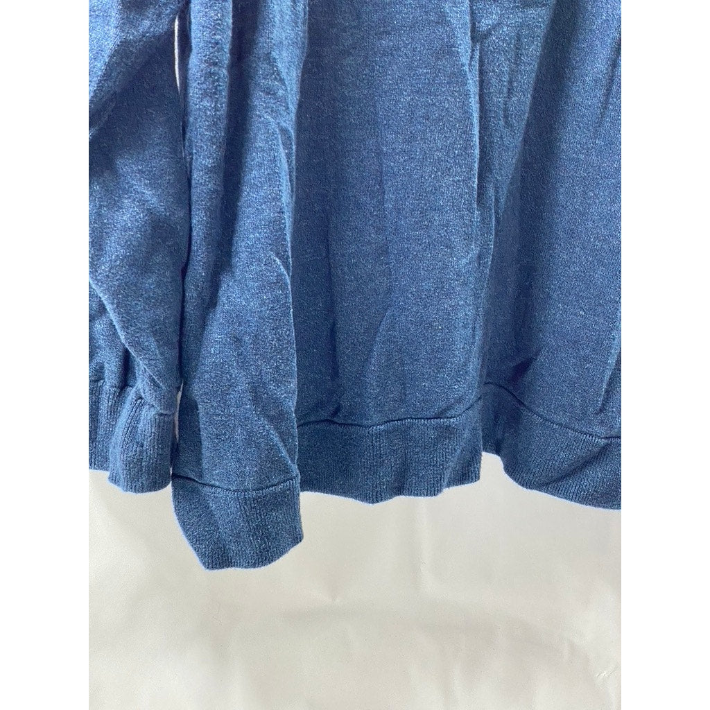 H&M L.O.G.G Men's Navy Long Sleeve Lightweight Hooded Shirt SZ L