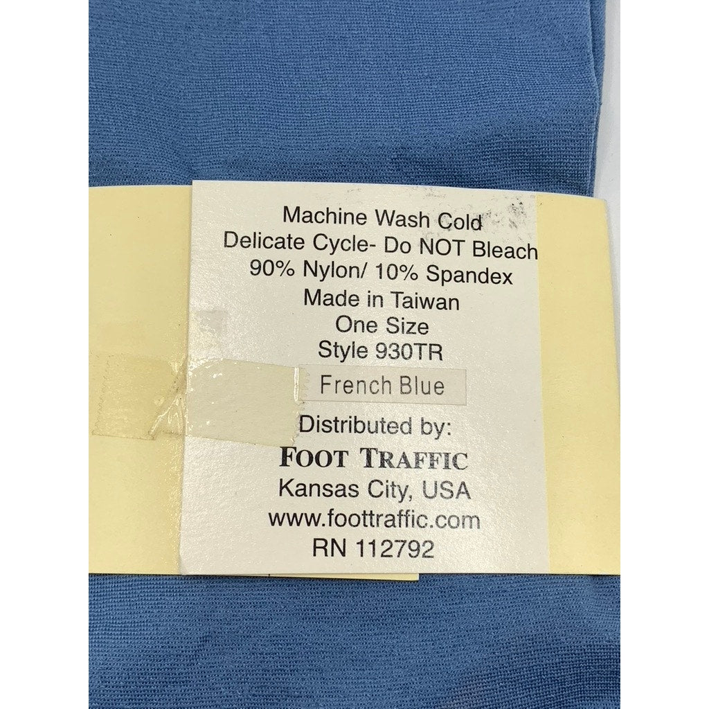 FOOT TRAFFIC Women's French Blue Knit Crew Socks SZ OS