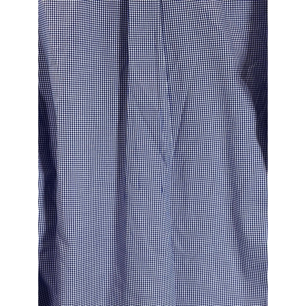 BROOKS BROTHERS Men's Blue Gingham Regular-Fit Non-Iron Dress Shirt SZ 16.5/32