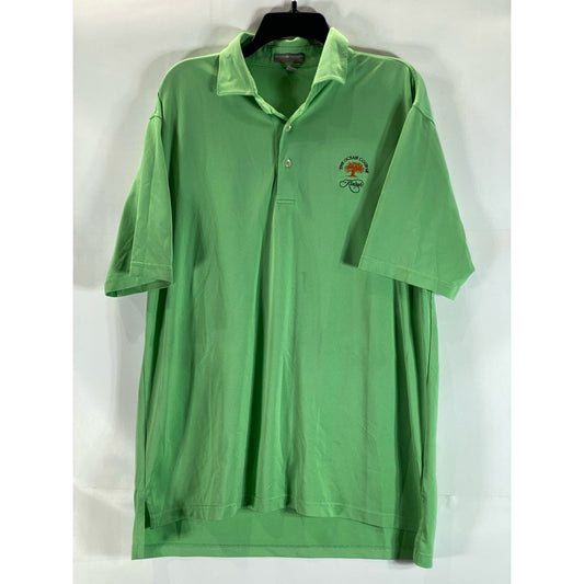 PETER MILLAR Men's Green The Ocean Course Summer Comfort Short Sleeve Polo SZ L
