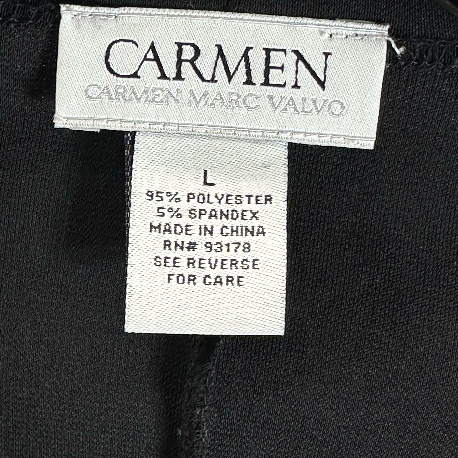 CARMEN CARMEN MARC VALVO Women's Black Solid Open-Front Long Sleeve Cardigan SZL