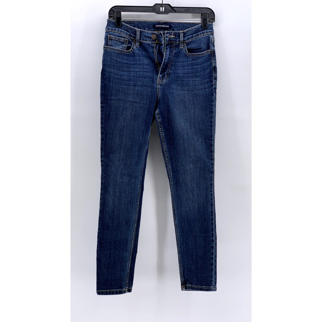 CALVIN KLEIN Women's Blue Denim Stretch Skinny Jeans SZ 6