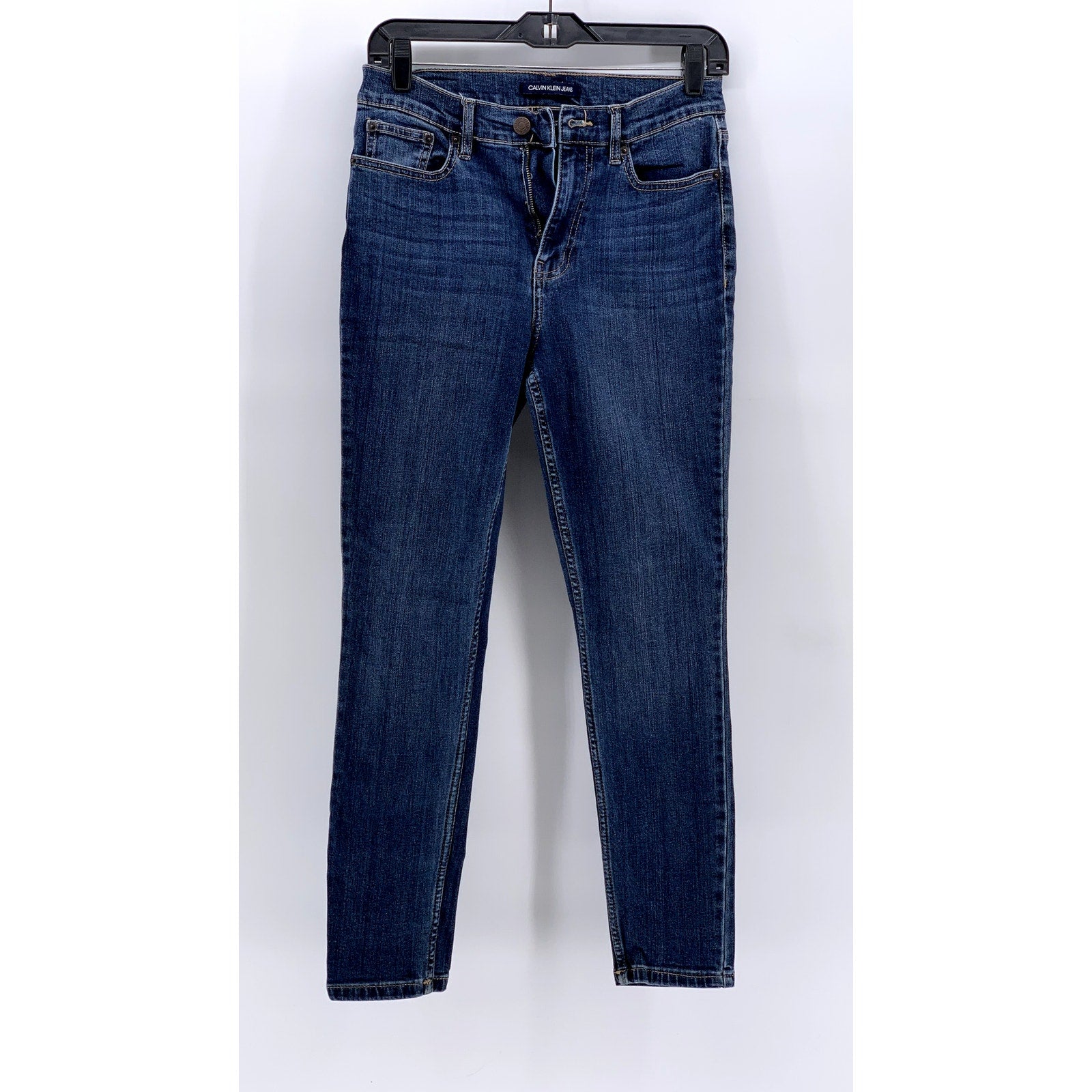 CALVIN KLEIN Women's Blue Denim Stretch Skinny Jeans SZ 6