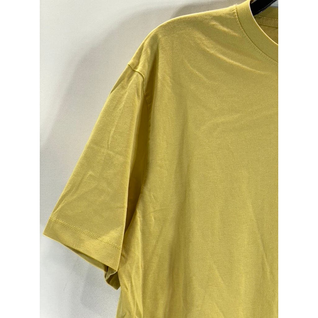 ZARA Men's Yellow Relaxed-Fit Crewneck Short Sleeve T-Shirt SZ M
