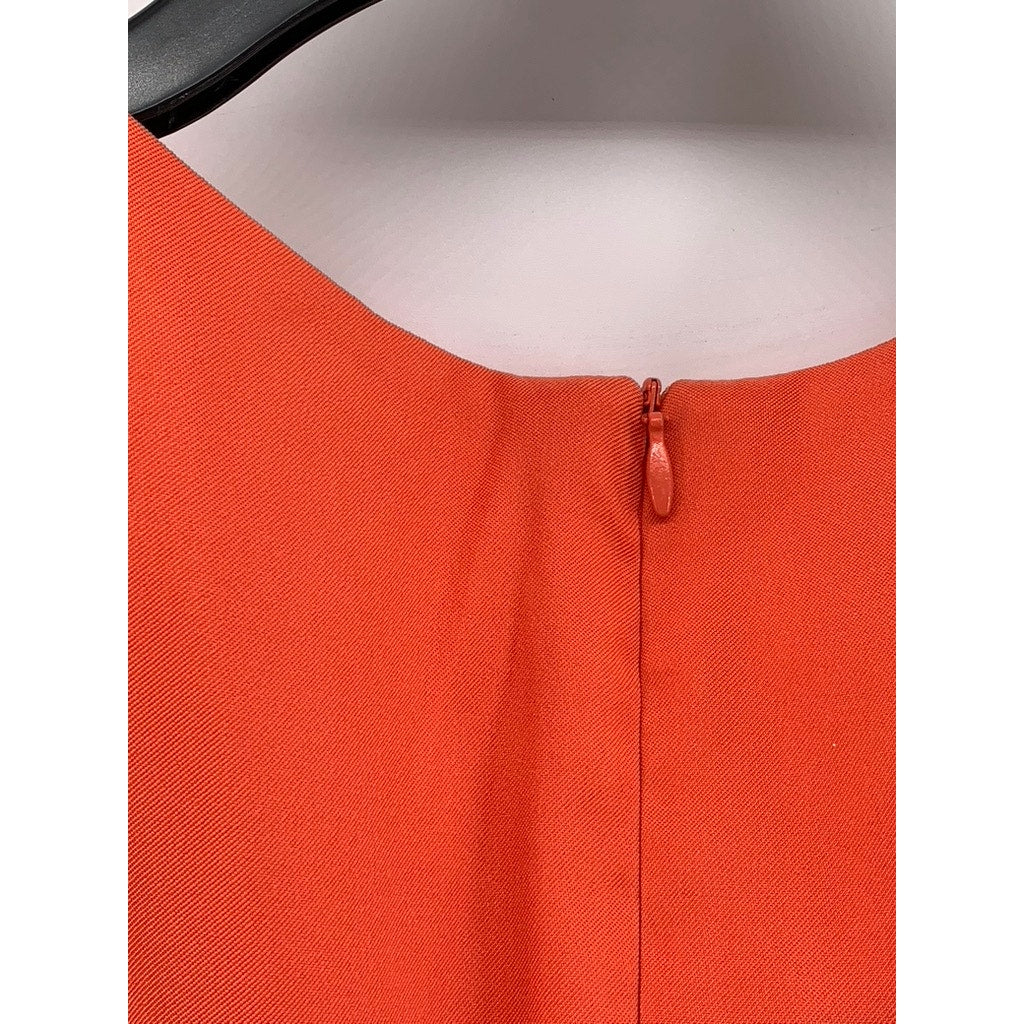 ALYX Women's Orange Solid Crewneck Sleeveless Mini Sheath Dress SZ 16
