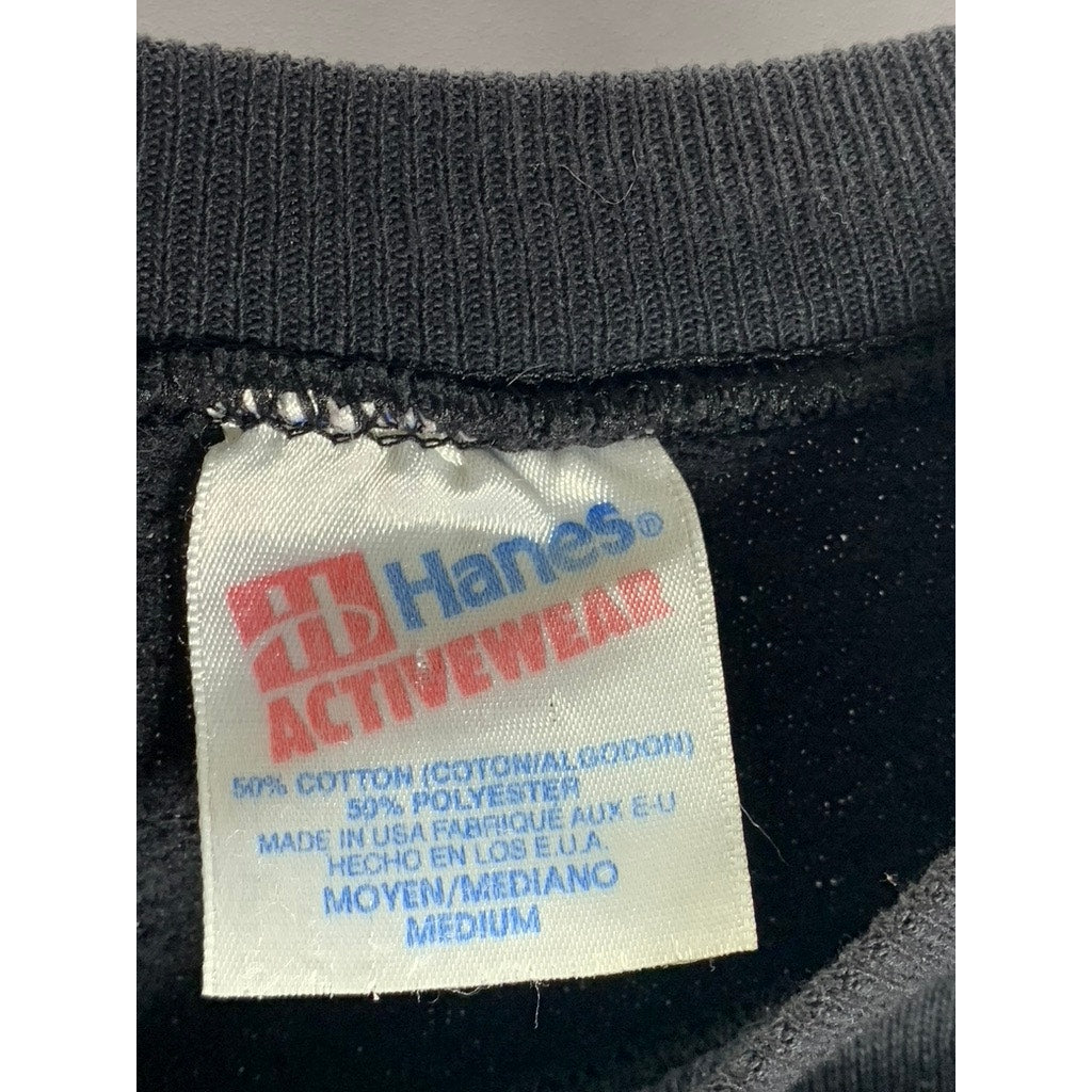 HANES ACTIVEWEAR Women's Vintage Black Wolf Moon Graphic Crewneck Sweatshirt SZM