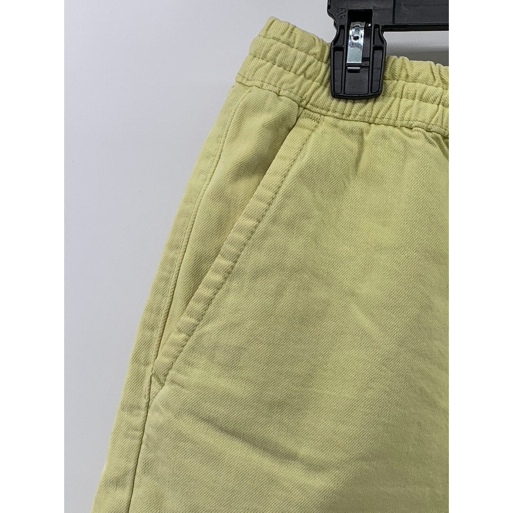 BDG Urban Outfitters Women's Yellow Denim Relaxed-Fit Drawstring Shorts SZ M