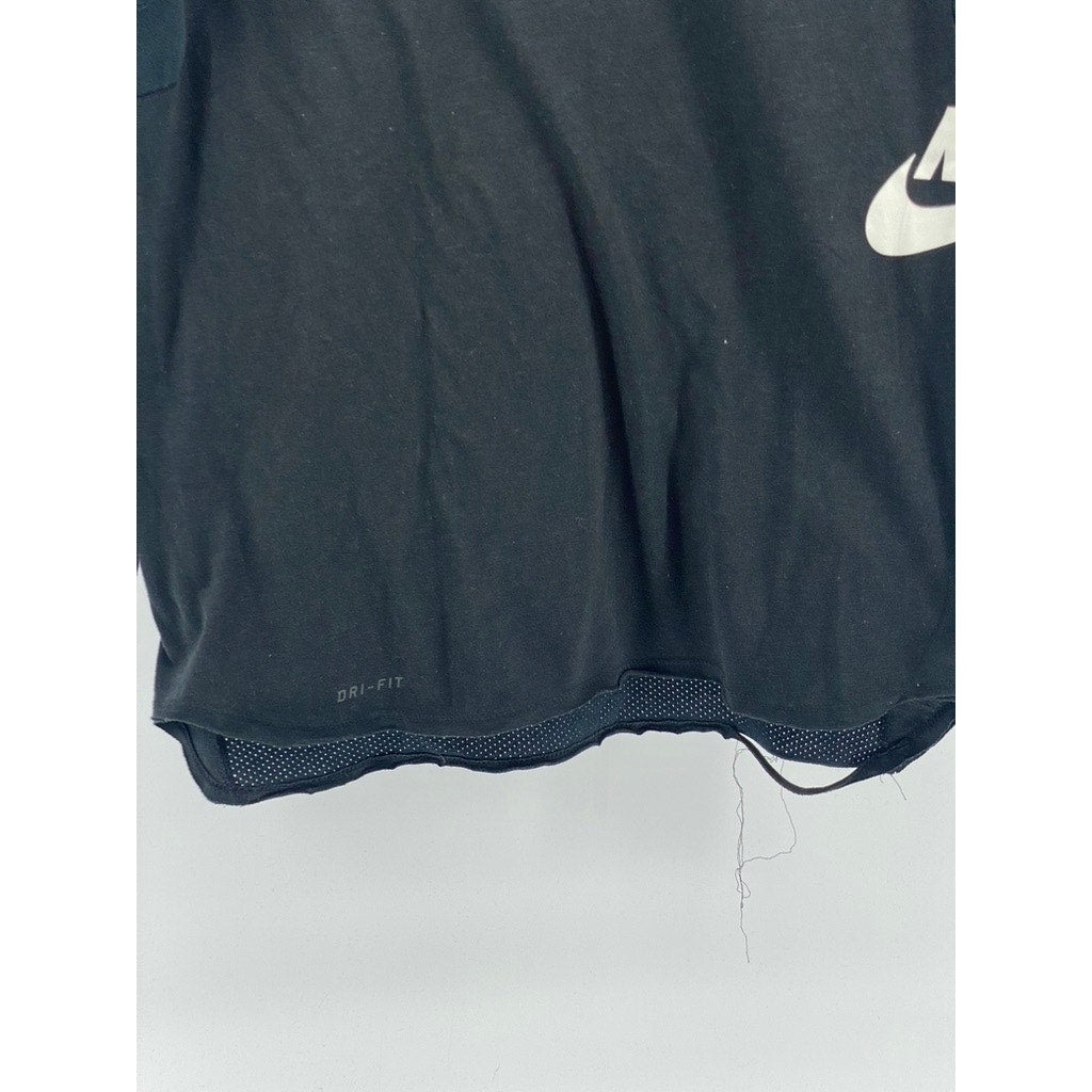 NIKE SB Men's Black Crewneck Dri-Fit Short Sleeve Active T-Shirt SZ M