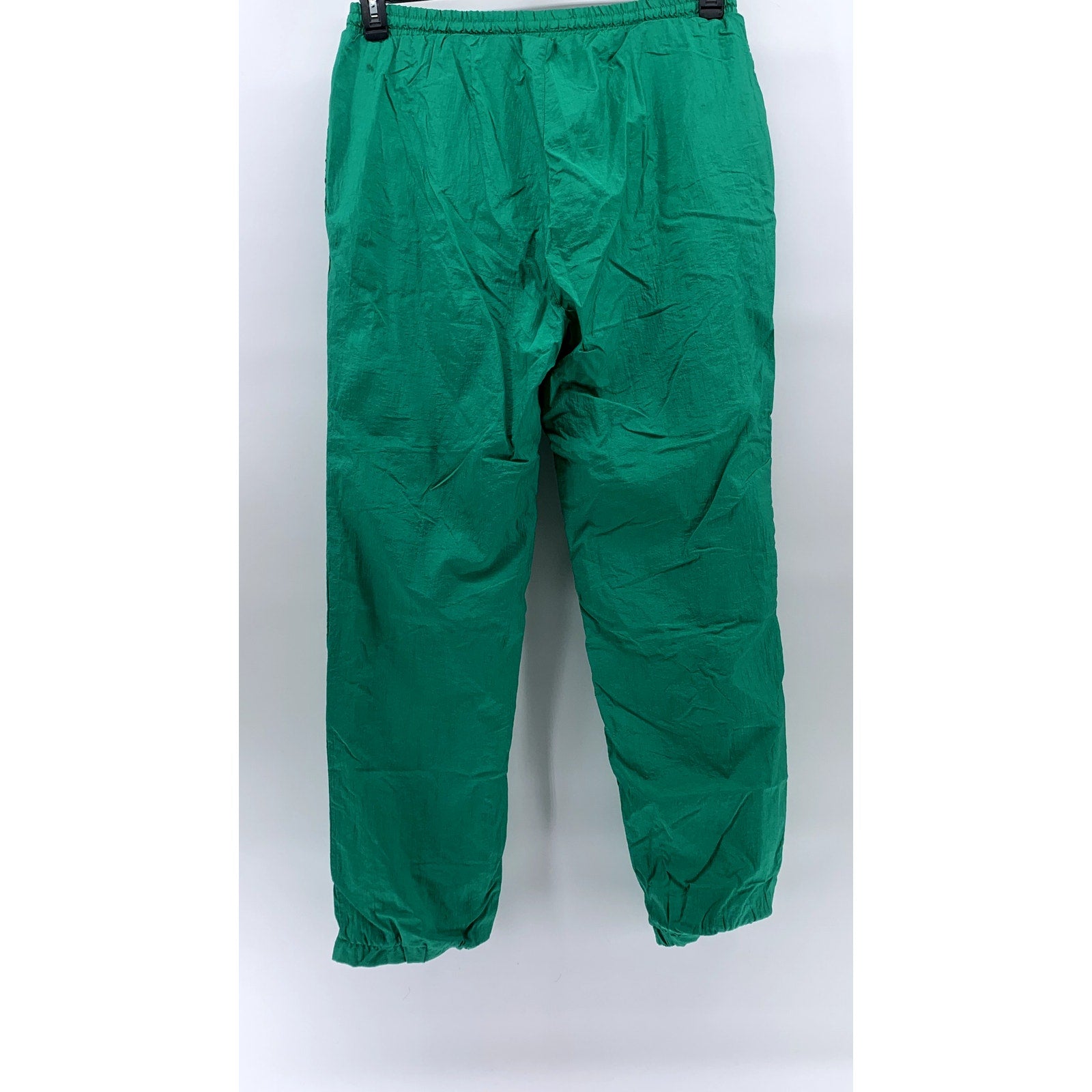 CHILI PEPPER Men's Vintage Green Nylon Drawstring Pull-On Lined Pants SZ L