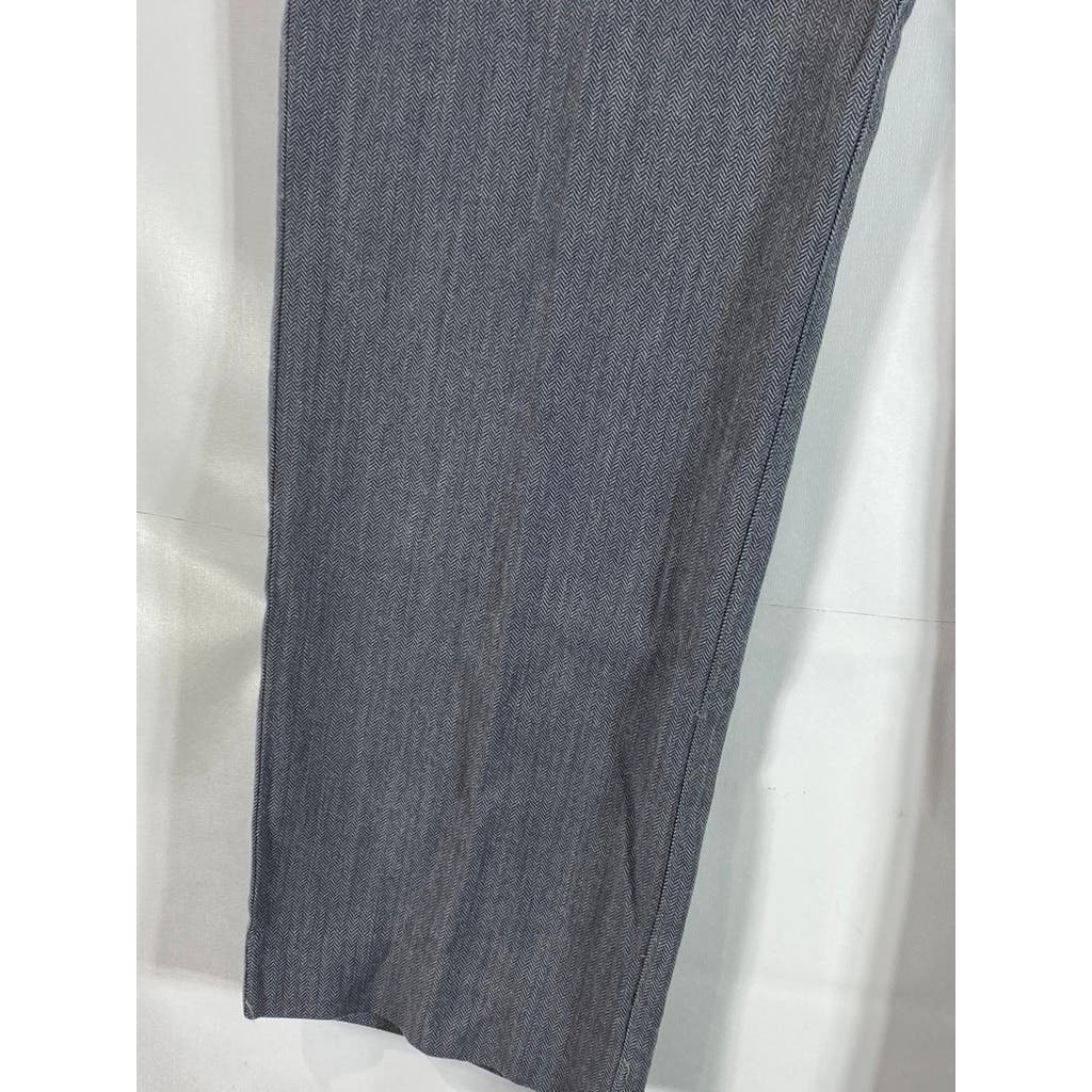 TASSO ELBA Men's Grey Combo Herringbone Florence Wool-Blend Dress Pants SZ 34X30