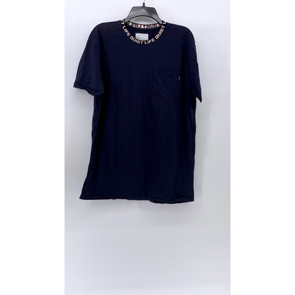 THE QUIET LIFE Men's Navy Logo Crewneck Short Sleeve Casual T-Shirt SZ L