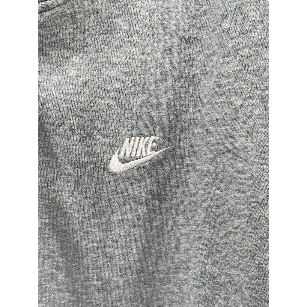 NIKE Men's Light Gray Regular-Fit Pullover Active Club Fleece Hoodie SZ L