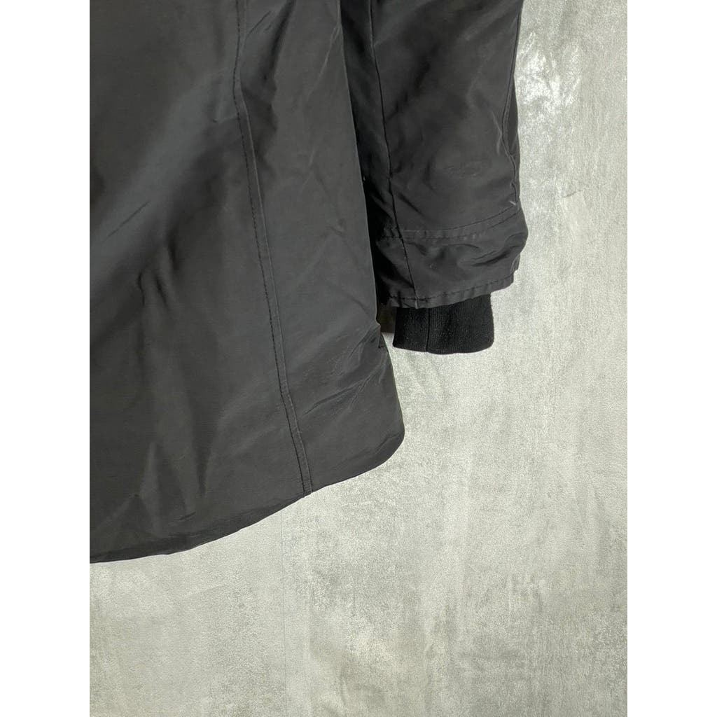 SCOTCH & SODA Men's Black Solid Zip-Up Hooded Water Resistant Parka Jacket SZ S