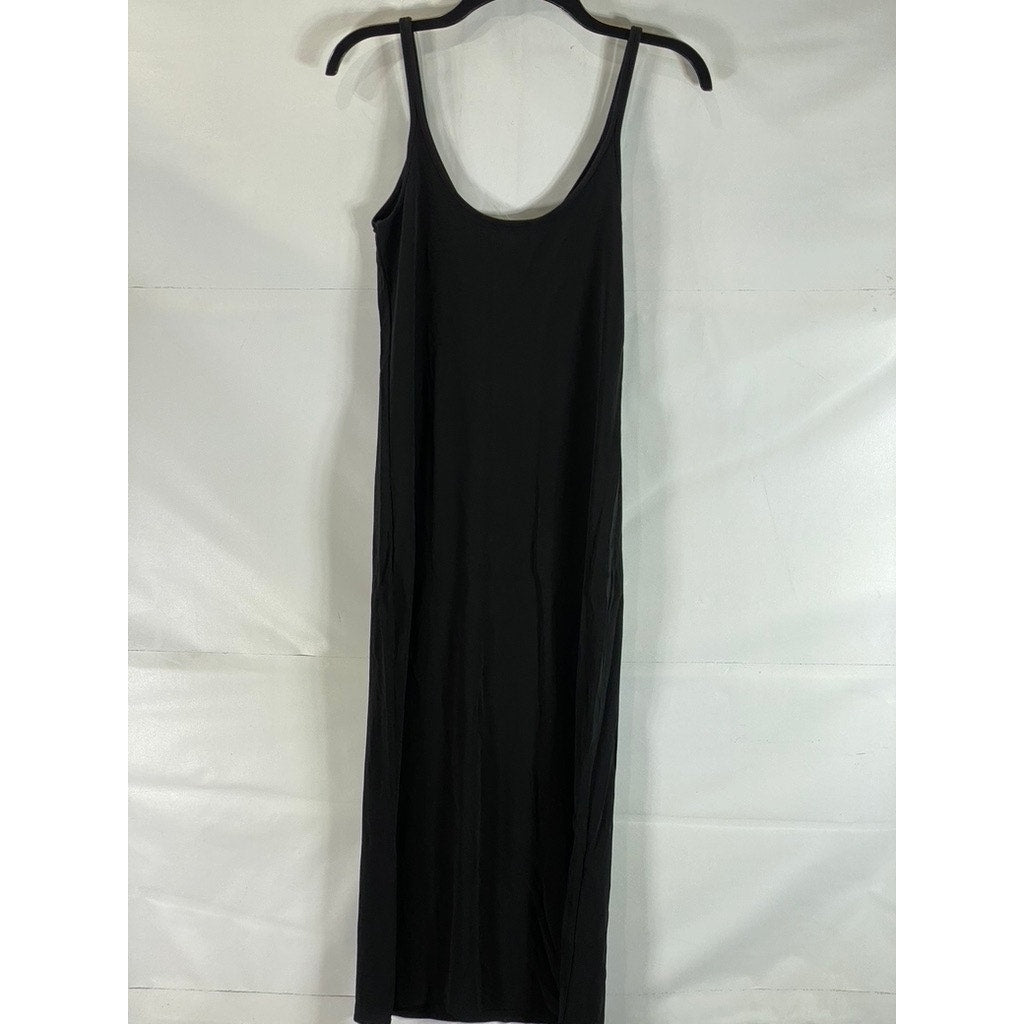 WILFRED FREE Women's Black Solid V-Neck Casual Sleeveless Cami Midi Dress SZ M