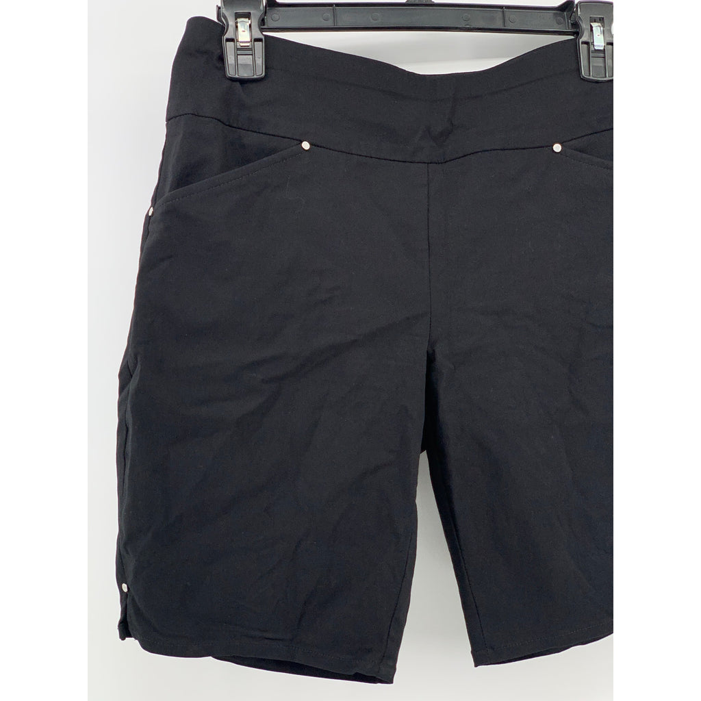 INC INTERNATIONAL CONCEPTS Women's Black Solid Regular-Fit Mid-Rise Shorts SZ 2