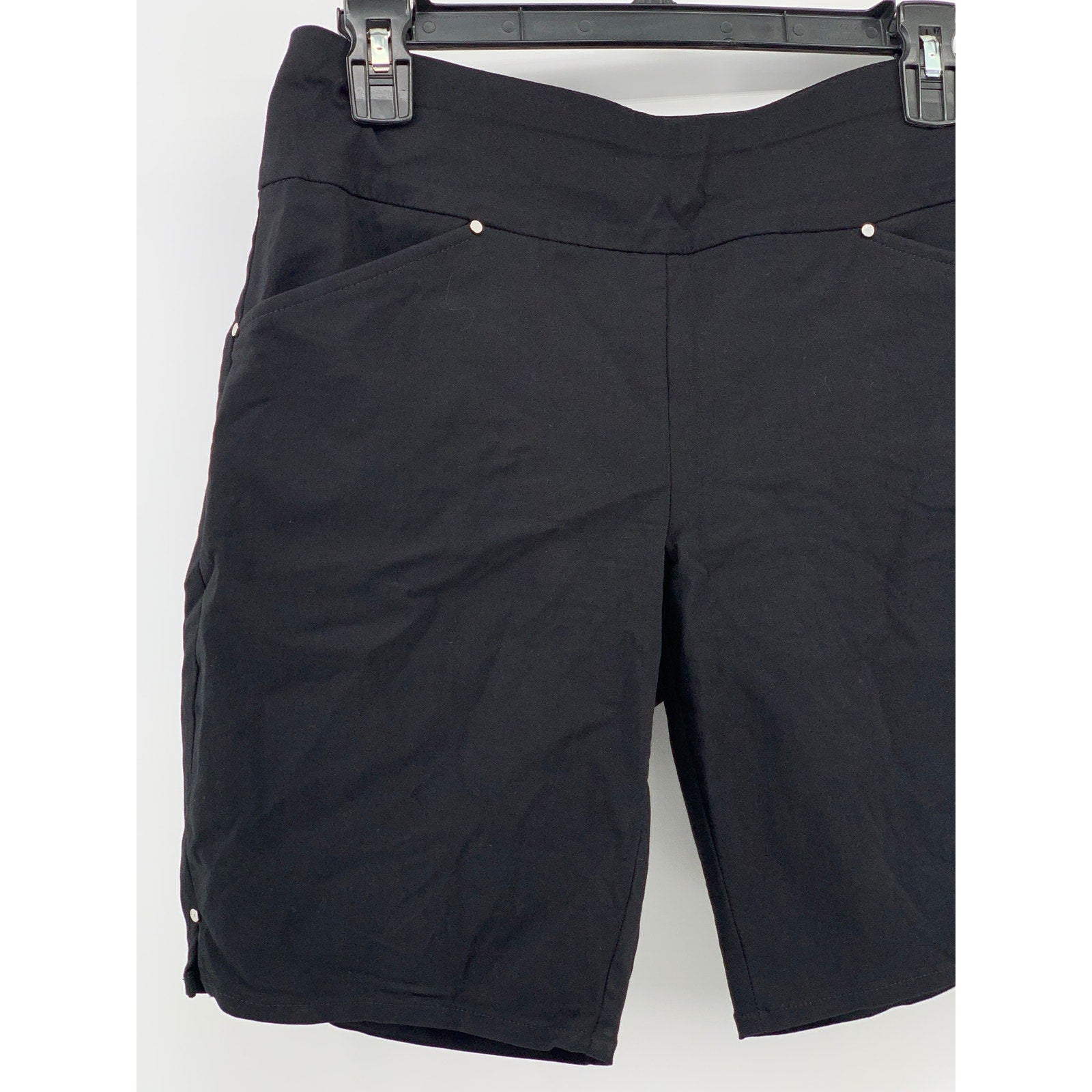 INC INTERNATIONAL CONCEPTS Women's Black Solid Regular-Fit Mid-Rise Shorts SZ 2