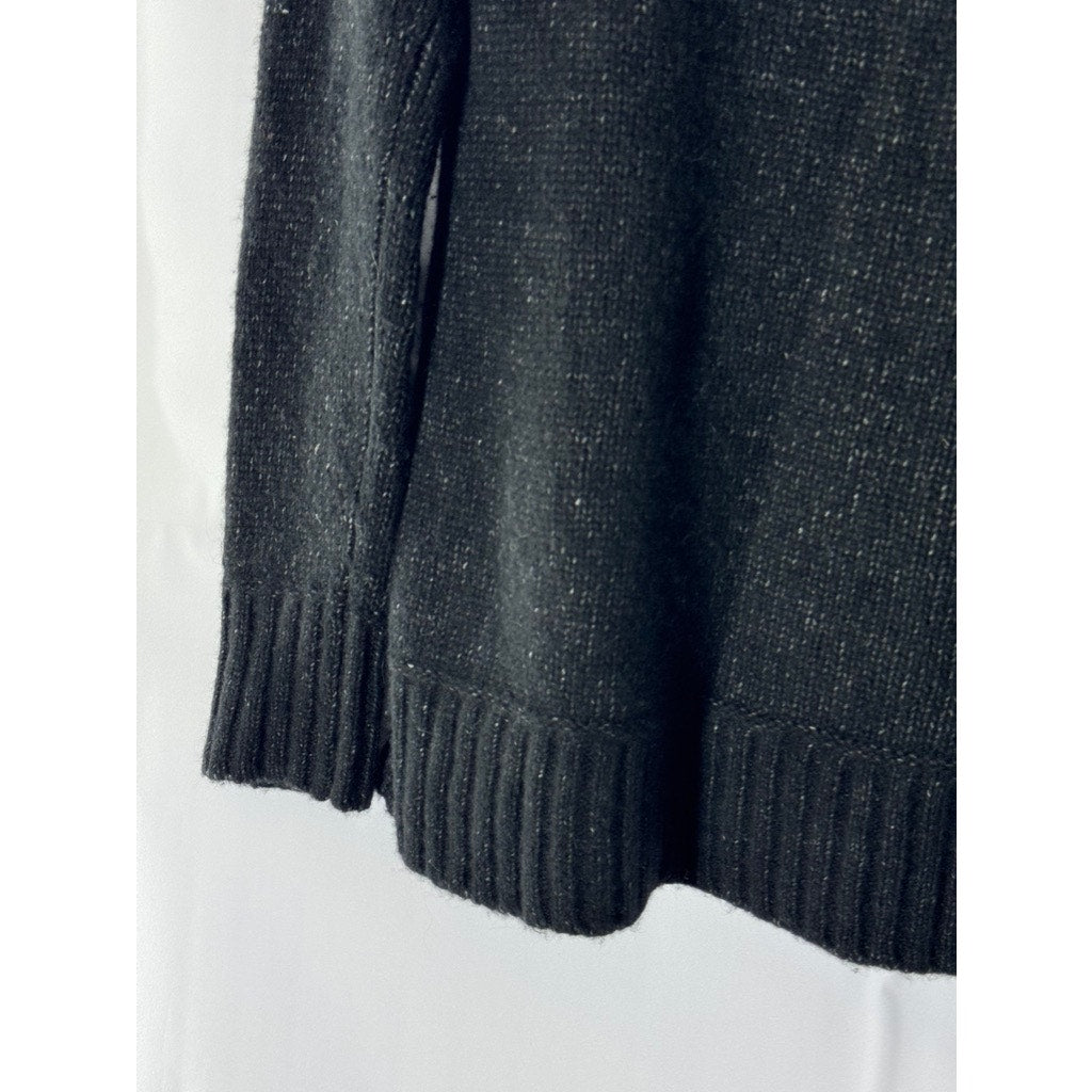 EVERLANE Women's Black Merino Wool/Pima Cotton Pullover Turtleneck Sweater SZ S