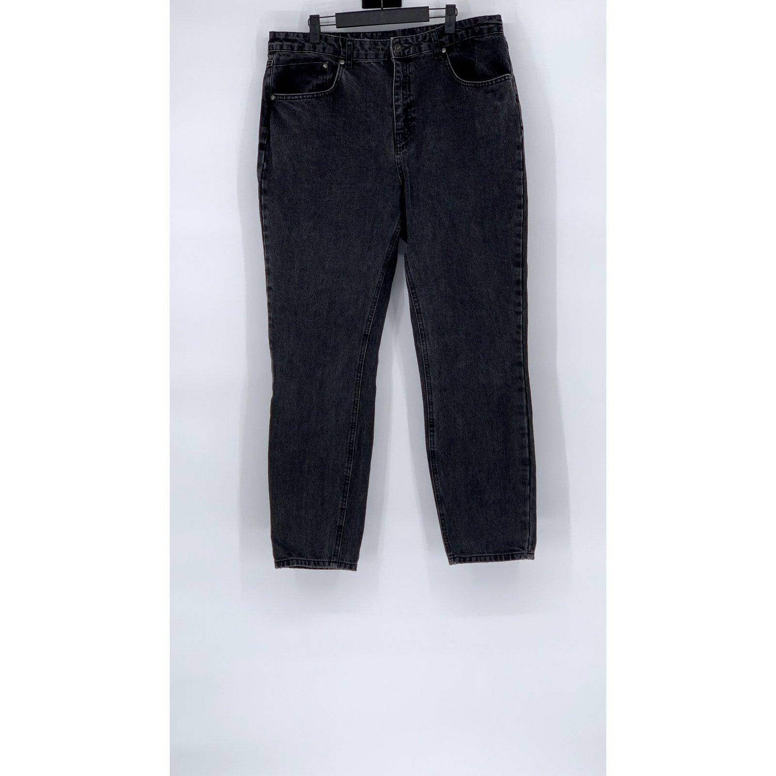 RAGGED Women’s Black Butt-Cut Straight-Leg Five-Pocket Denim Jeans SZ 36(US4)