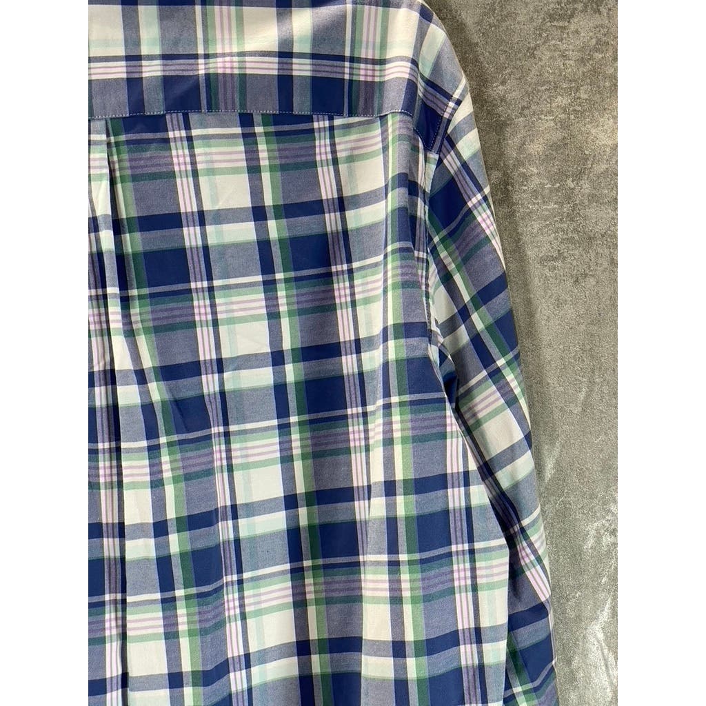 VINEYARD VINES Men's Blue Plaid Otter Rock Classic Cotton Tucker Shirt SZ XL