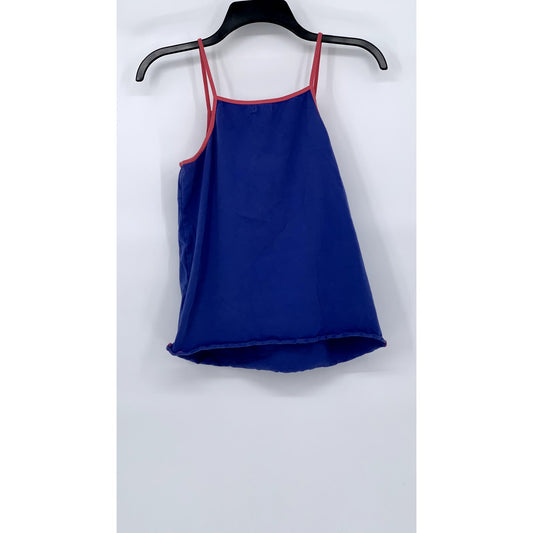 KIMCHI BLUE Women’s Blue-Pink Square-Neck Sweetie Unicorn Graphic Tank Top SZ L