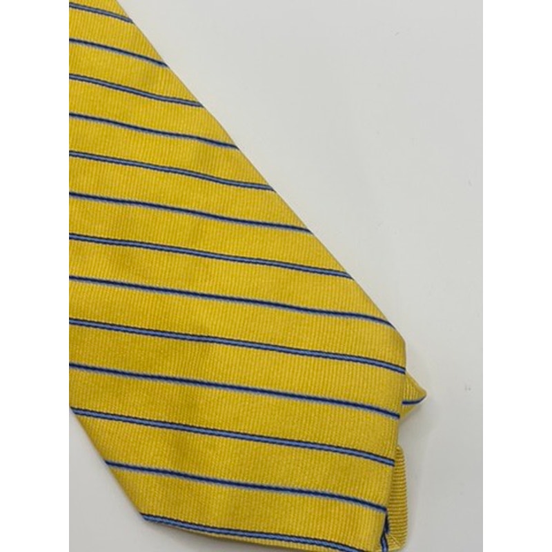 BROOKS BROTHERS Men's Yellow/Blue Striped Tie