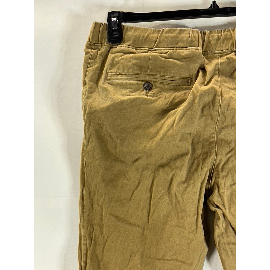 GOODFELLOW & CO Men's Dapper Brown Athletic-Fit Drawstring Pull-On Jogger SZ L