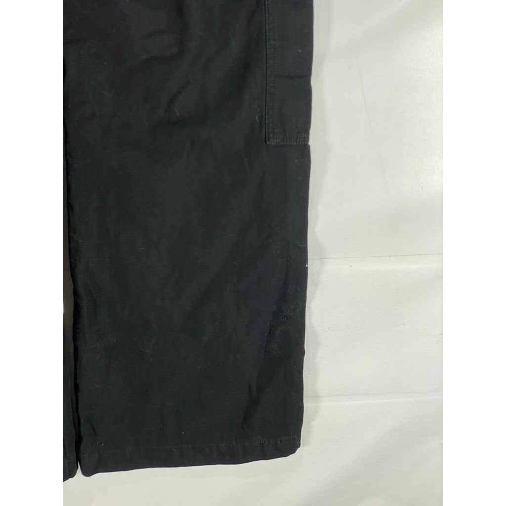 ARITZIA GOLDEN BY TNA Women's Black/Blue Floral Embroidered Cargo Pants SZ 6