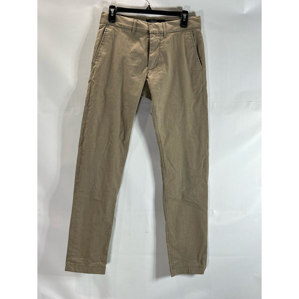 NORDSTROM Men's Brown Slim-Fit Flat Front CoolMax Performance Chino Pant SZ29X32