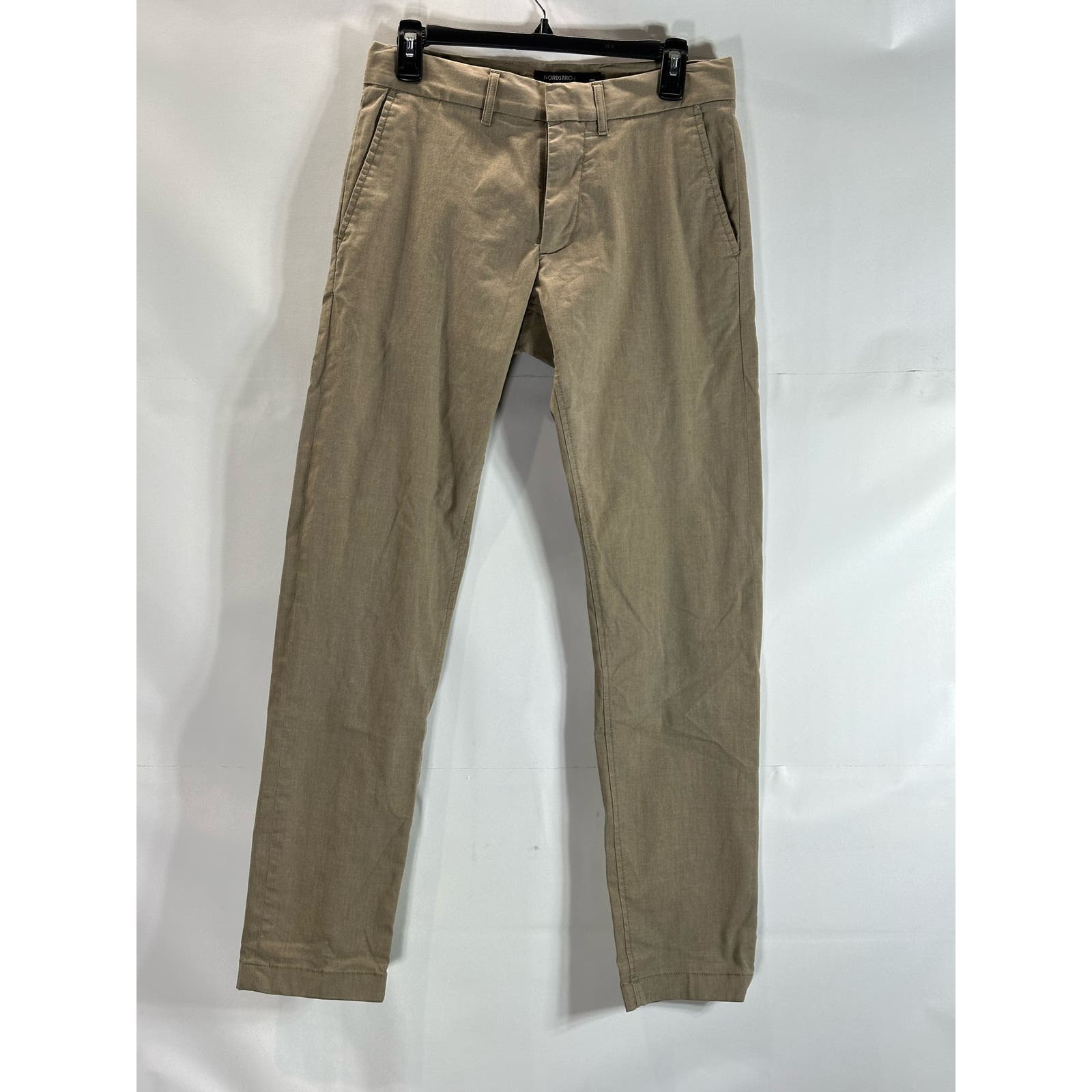 NORDSTROM Men's Brown Slim-Fit Flat Front CoolMax Performance Chino Pant SZ29X32